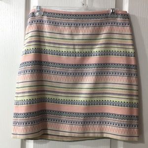 Lined multi colored skirt